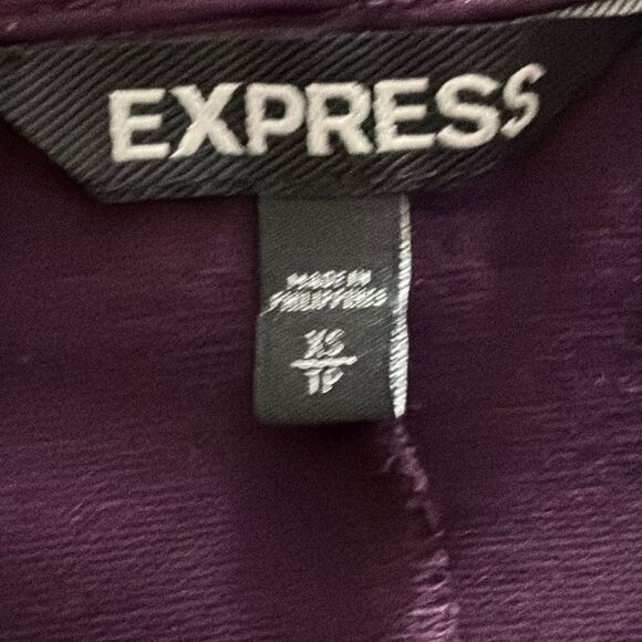 Express Purple Dress with Long Sleeves and Crew Neck, XS - Picture 6 of 7